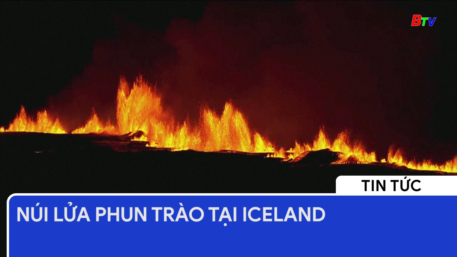 Núi lửa phun trào tại Iceland