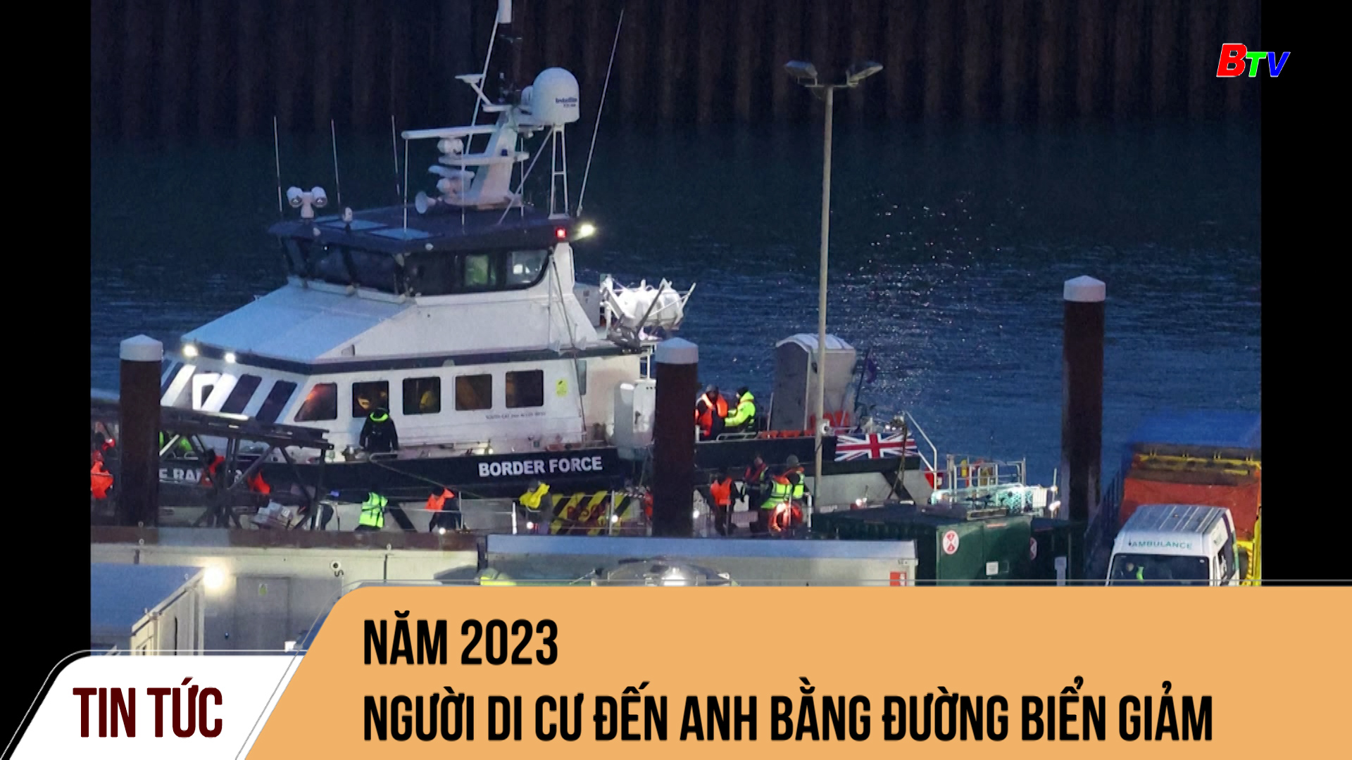 Người di cư đến Anh bằng đường biển giảm năm 2023