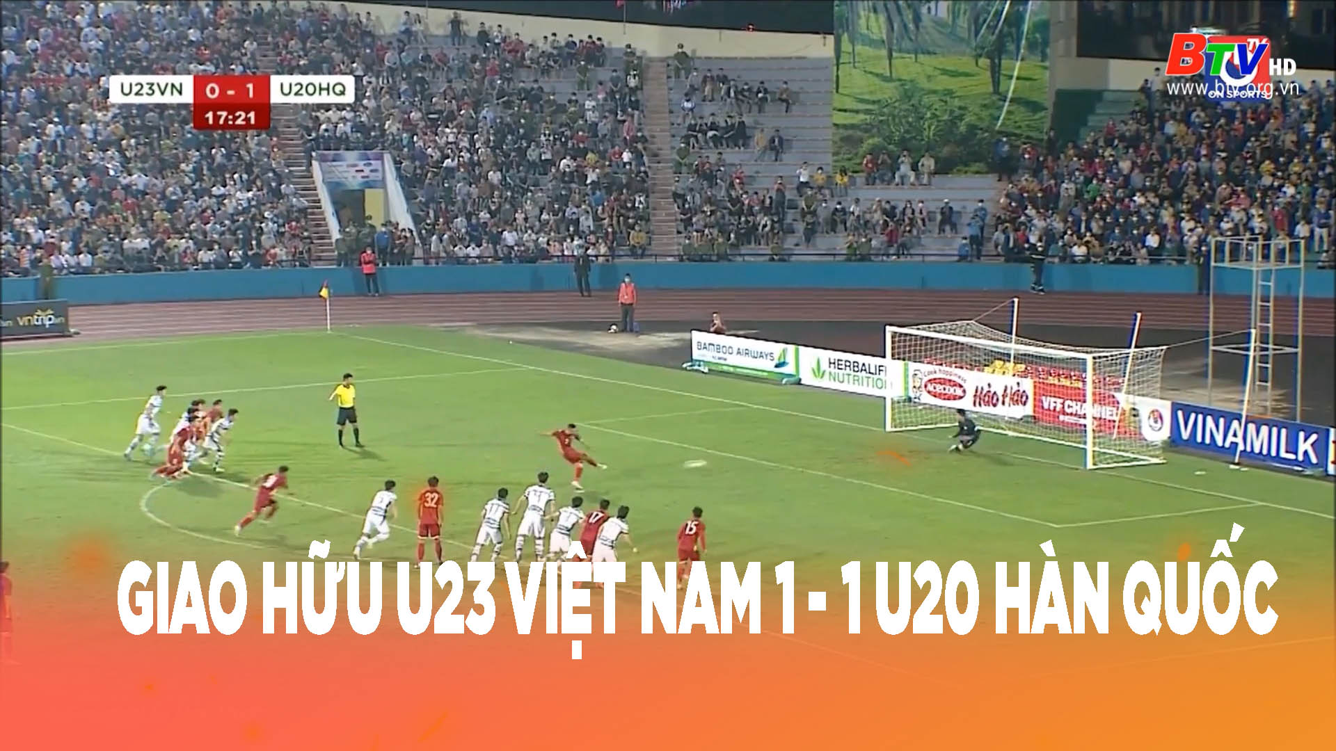 Giao hữu U23 Việt Nam 1-1U20 Hàn Quốc