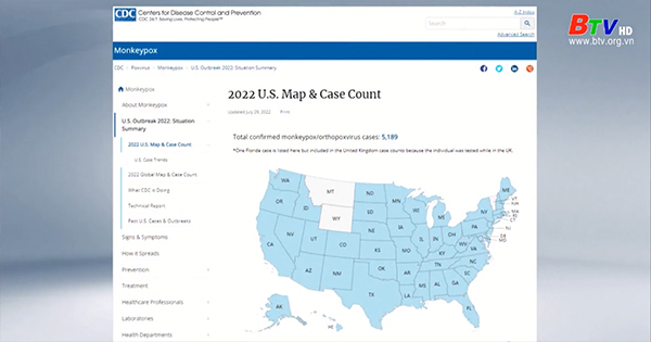 Mỹ ghi nhận hơn 14.000 ca bệnh đậu mùa khỉ
