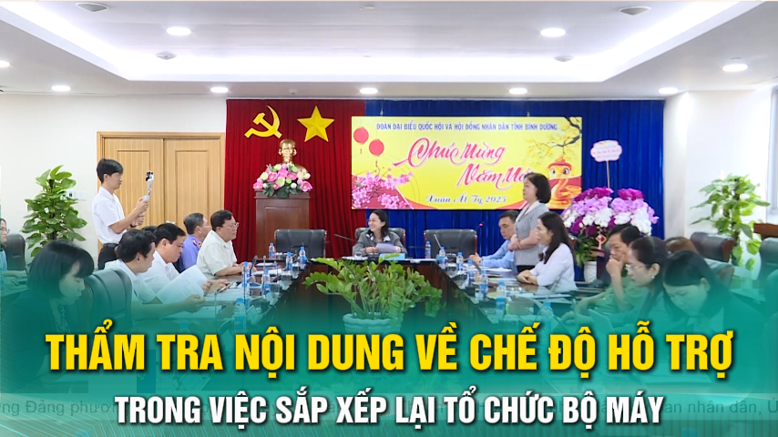 Thẩm tra nội dung về chế độ hỗ trợ trong việc sắp xếp lại tổ chức bộ máy