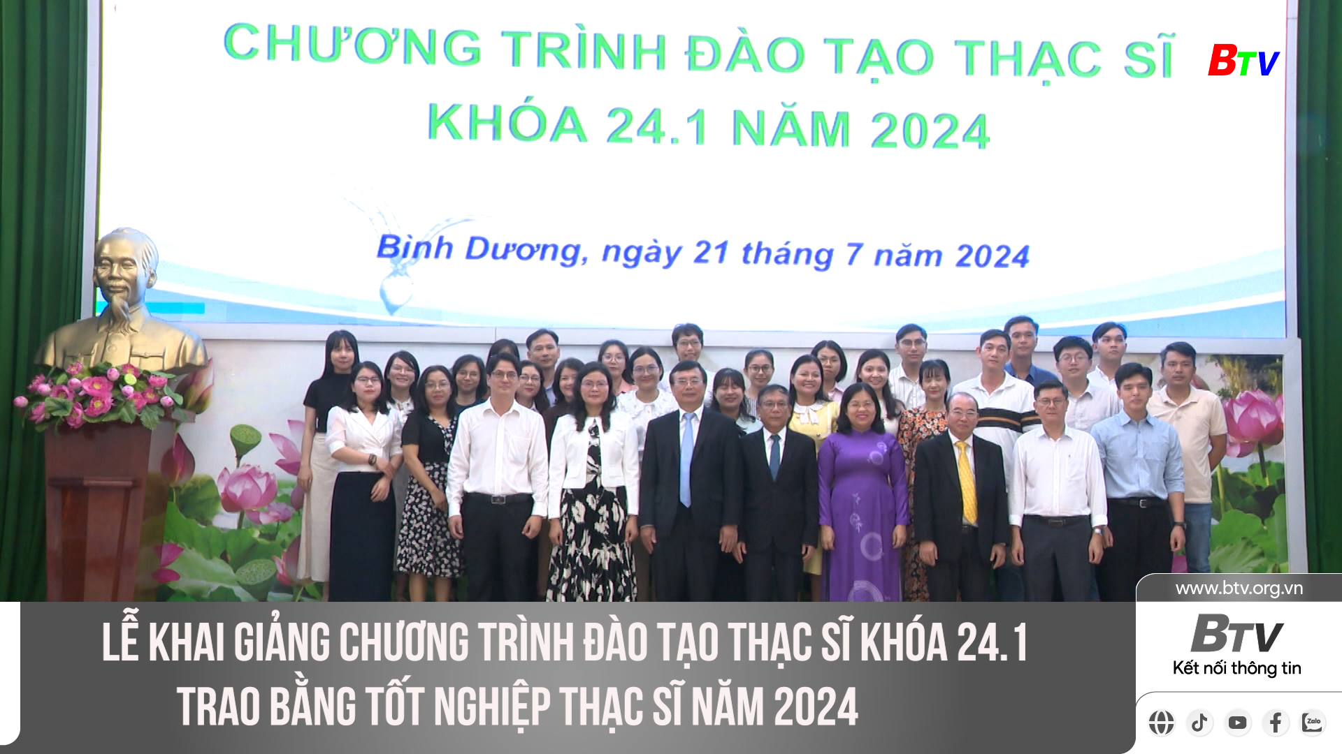 Lễ khai giảng chương trình đào tạo thạc sĩ khóa 24.1 trao bằng tốt nghiệp thạc sĩ năm 2024