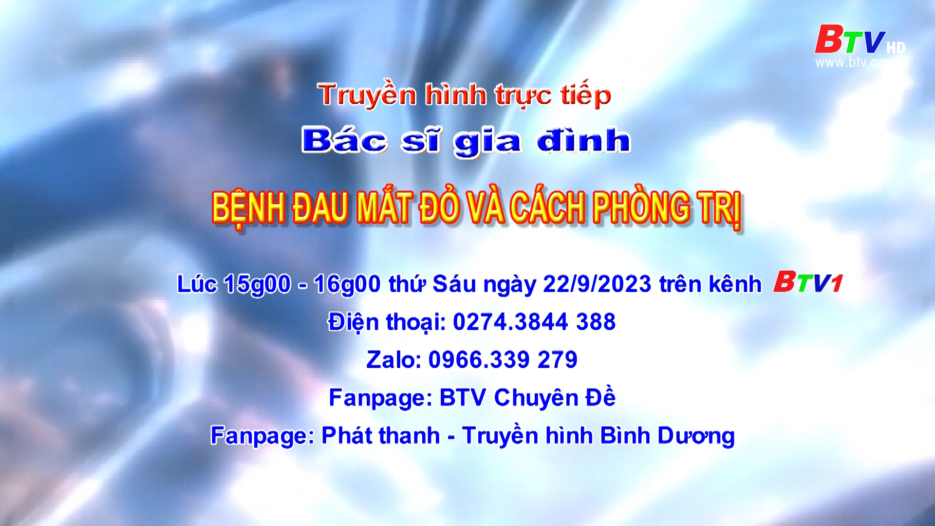 Bác sĩ giao lưu tư vấn trực tiếp về bệnh đau mắt đỏ và cách phòng trị