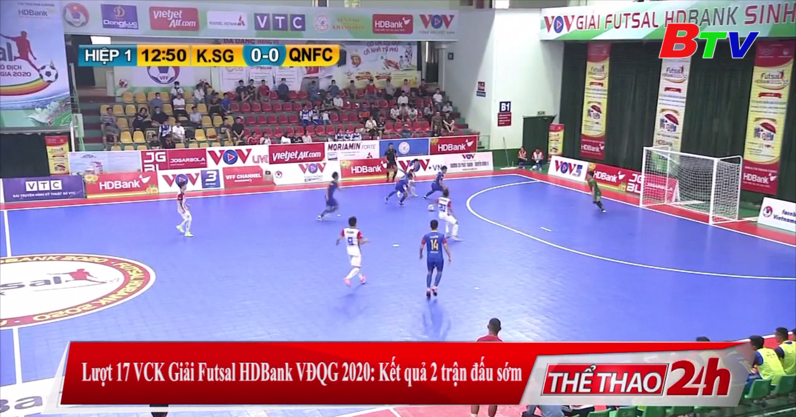 Lượt 17 Vòng chung kết Giải Futsal HDBank vô địch Quốc gia 2020 - Kết quả 2 trận đấu sớm
