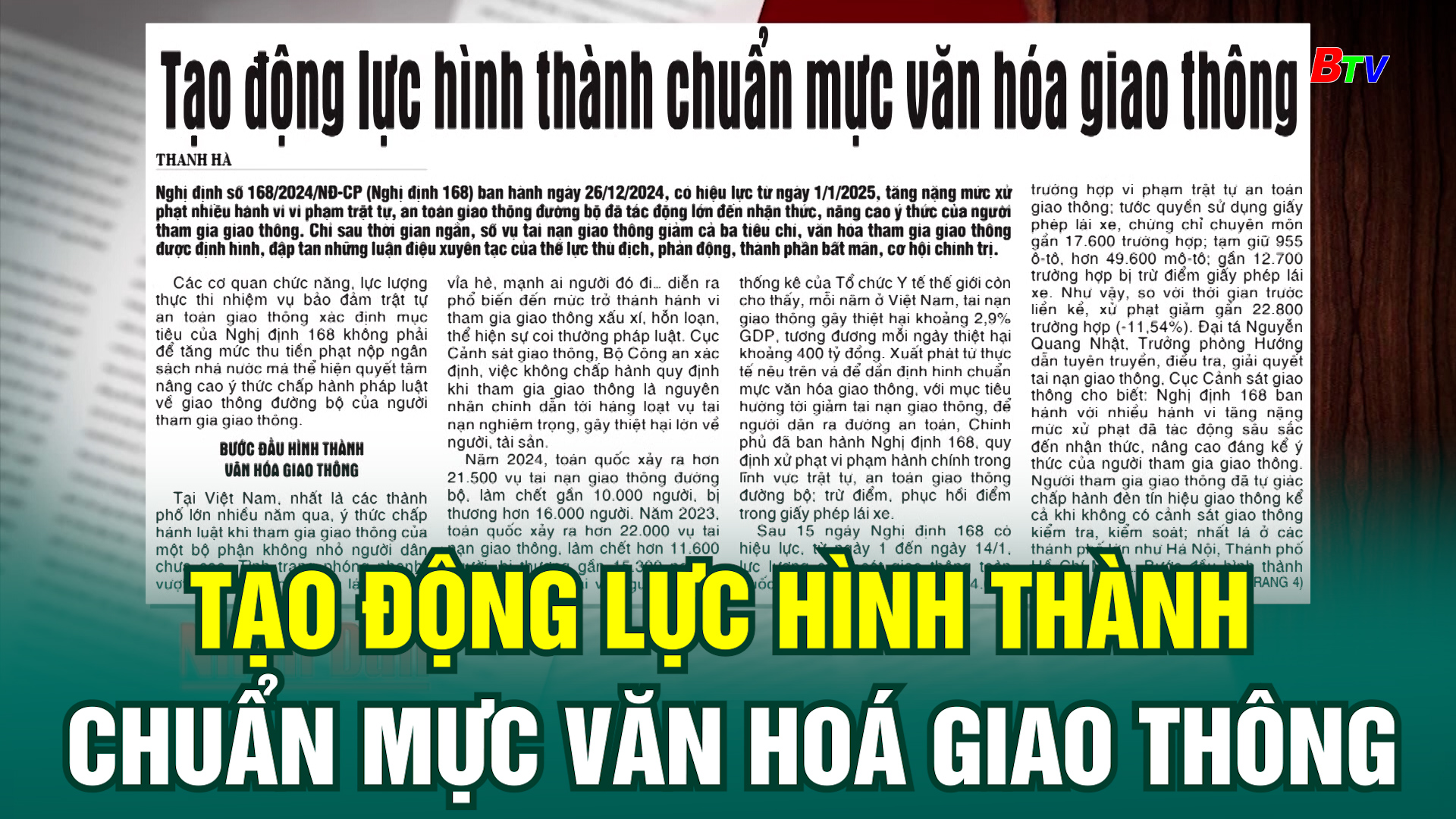 Tạo động lực hình thành chuẩn mực văn hoá giao thông