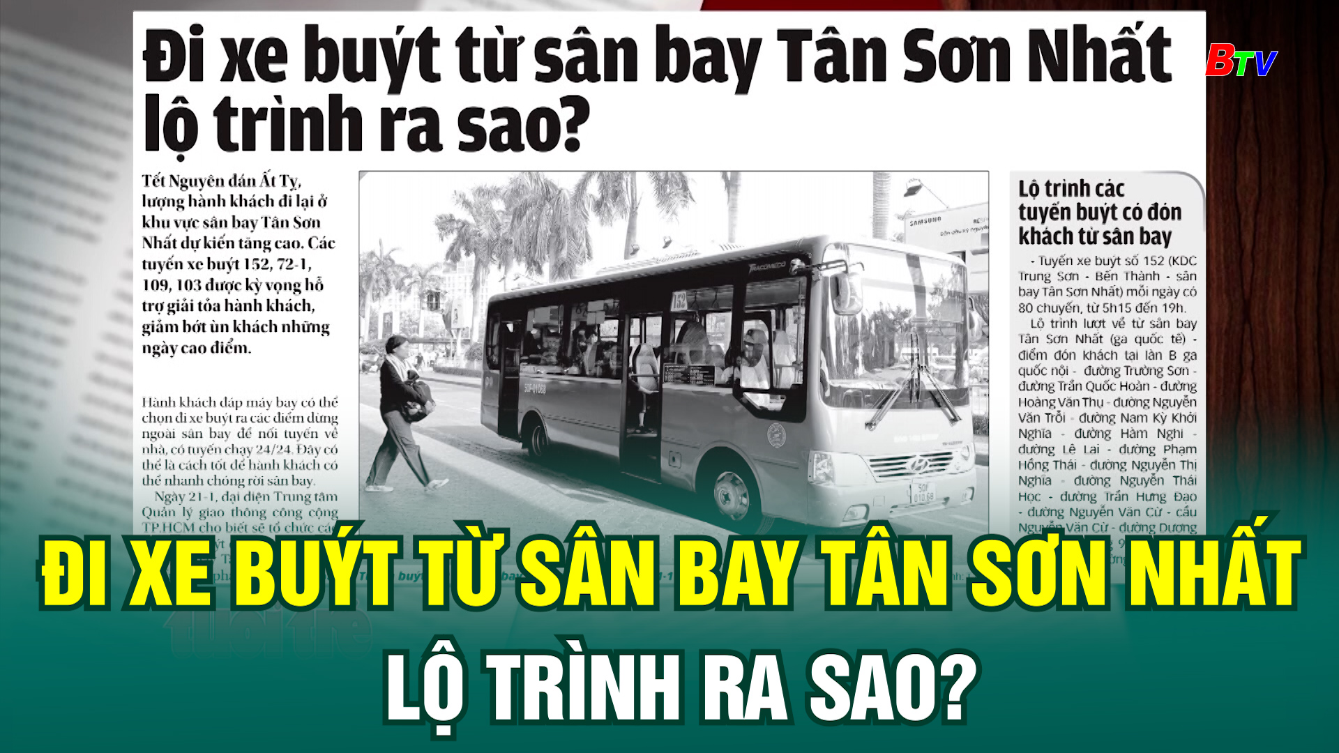 Đi xe buýt từ sân bay Tân Sơn Nhất lộ trình ra sao?