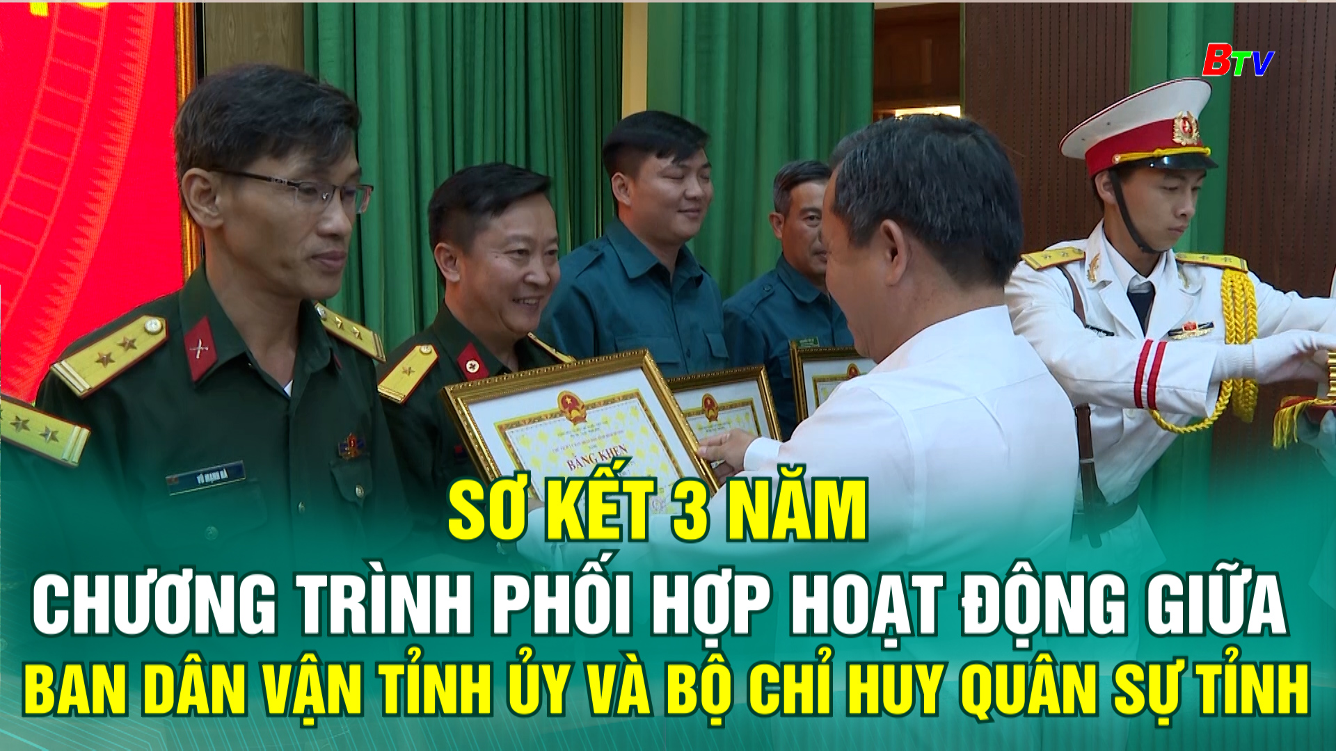 Sơ kết 3 năm chương trình phối hợp hoạt động giữa Ban Dân vận Tỉnh ủy và Bộ Chỉ huy Quân sự Tỉnh