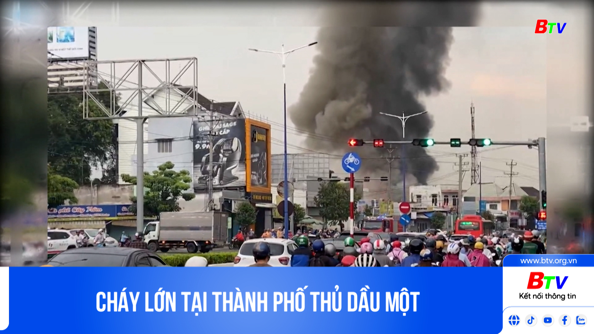 Cháy lớn tại thành phố Thủ Dầu Một