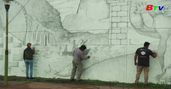Bức tranh tường được vẽ bằng chì lớn nhất thế giới 