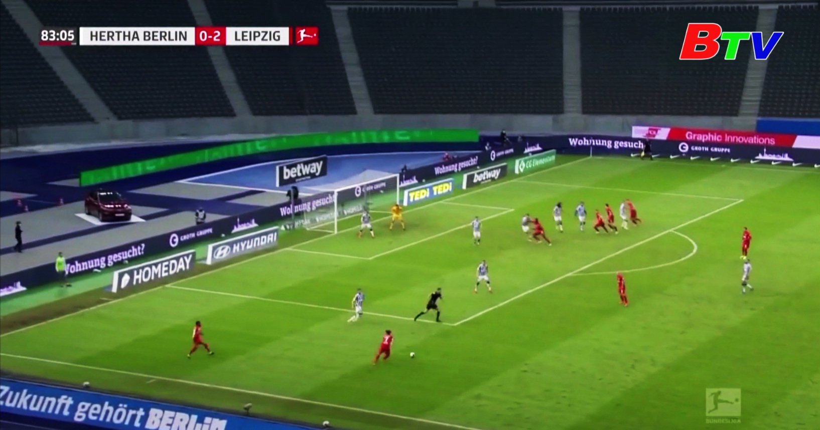 Vòng 22 giải Bundesliga – Hertha Berlin 0-3 Leipzig