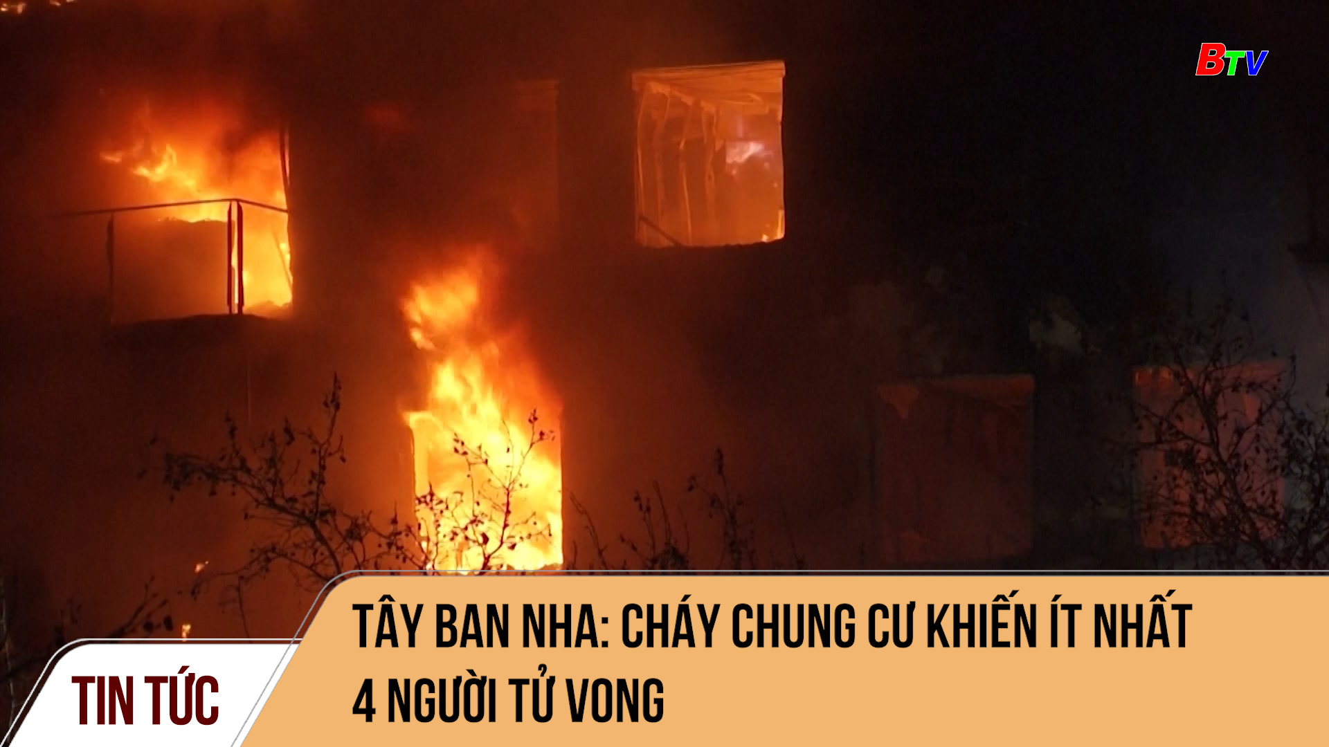 Tây Ban Nha: Cháy chung cư khiến ít nhất 4 người tử vong