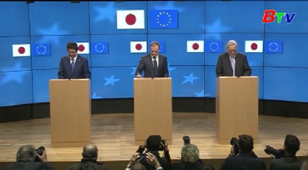 EU và Nhật Bản thúc đẩy tự do thương mại