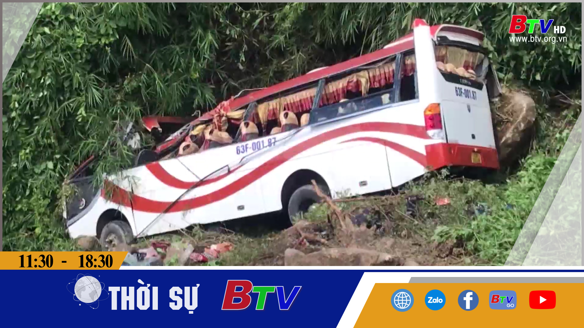 Tai nạn xe khách lao xuống vực tại Bình Thuận 