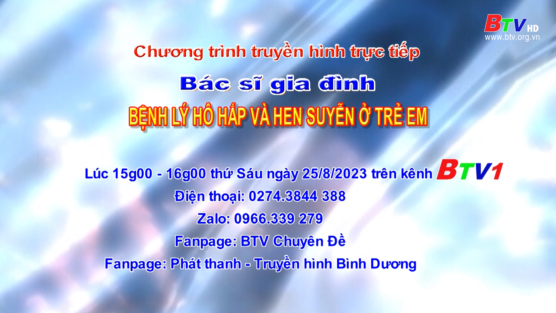 Bác sĩ giao lưu tư vấn trực tiếp về bệnh lý hô hấp và hen suyễn ở trẻ em