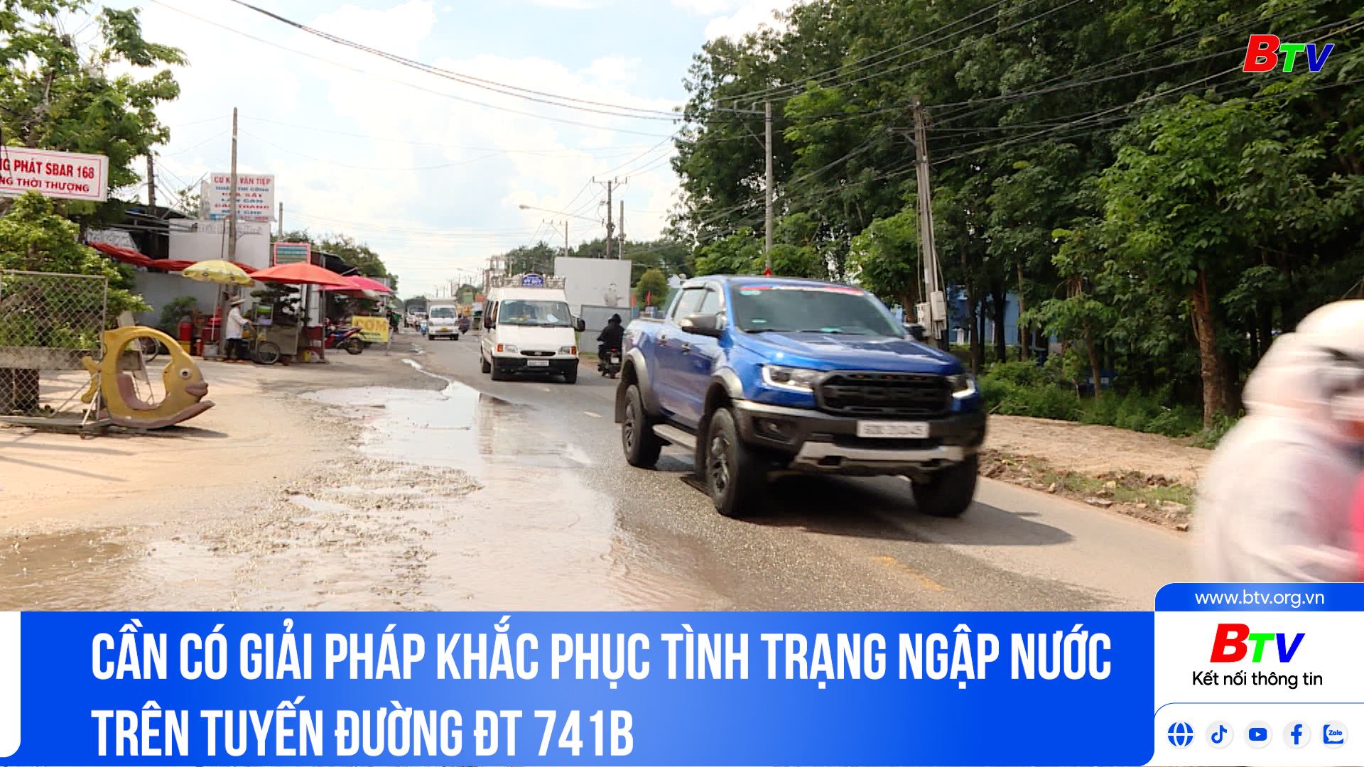 Cần có giải pháp khắc phục tình trạng ngập nước trên tuyến đường ĐT 741B