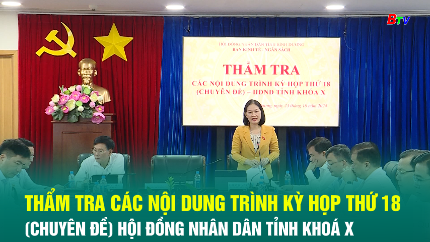 Thẩm tra các nội dung trình kỳ họp thứ 18 (chuyên đề) HĐND tỉnh khoá X 