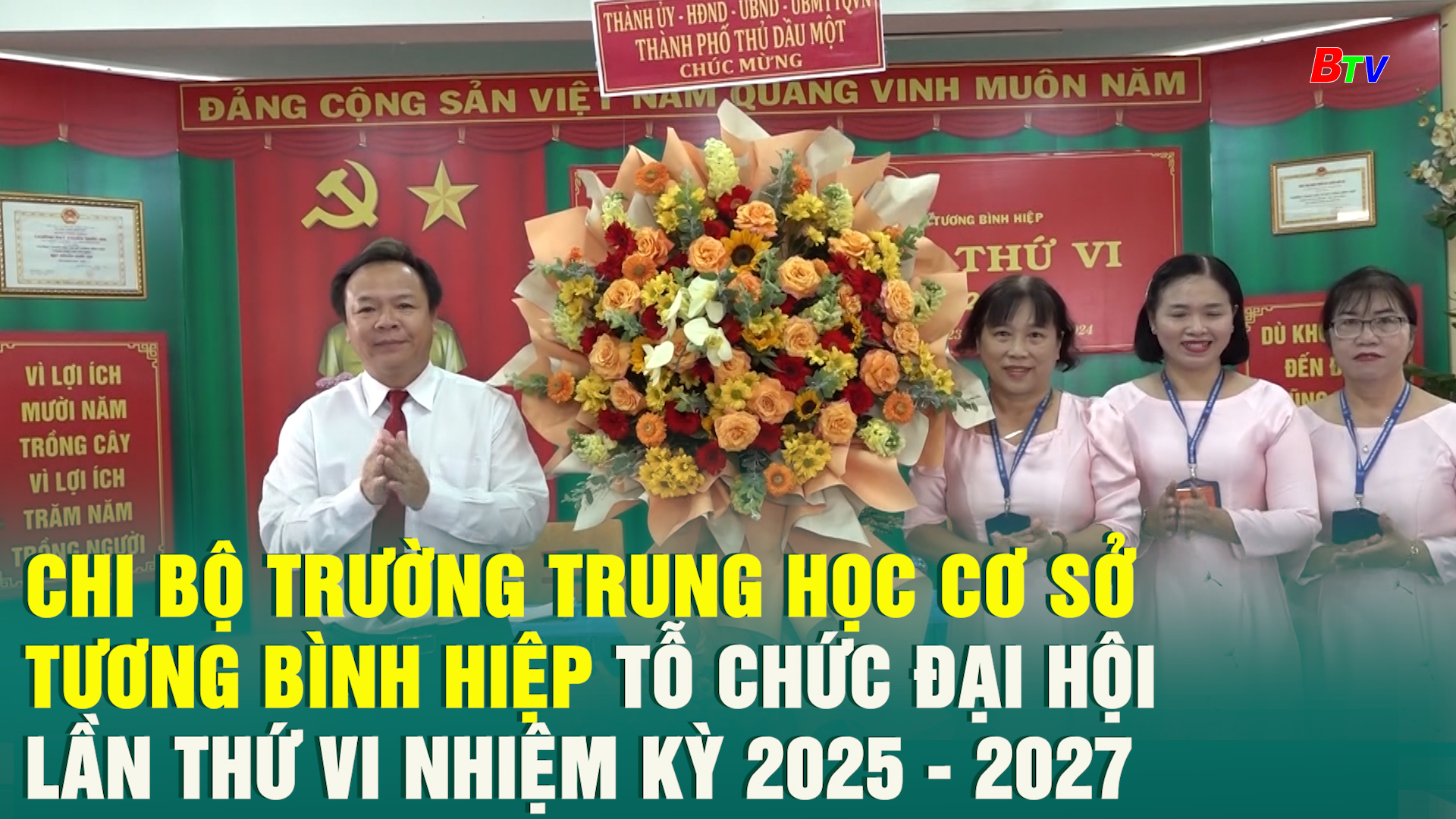 Chi bộ trường THCS Tương Bình Hiệp tổ chức Đại hội lần thứ VI nhiệm kỳ 2025-2027