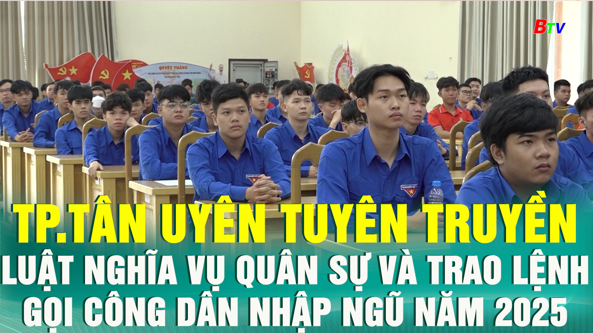 Tp.Tân Uyên tuyên truyền Luật Nghĩa vụ quân sự và trao lệnh gọi công dân nhập ngũ năm 2025