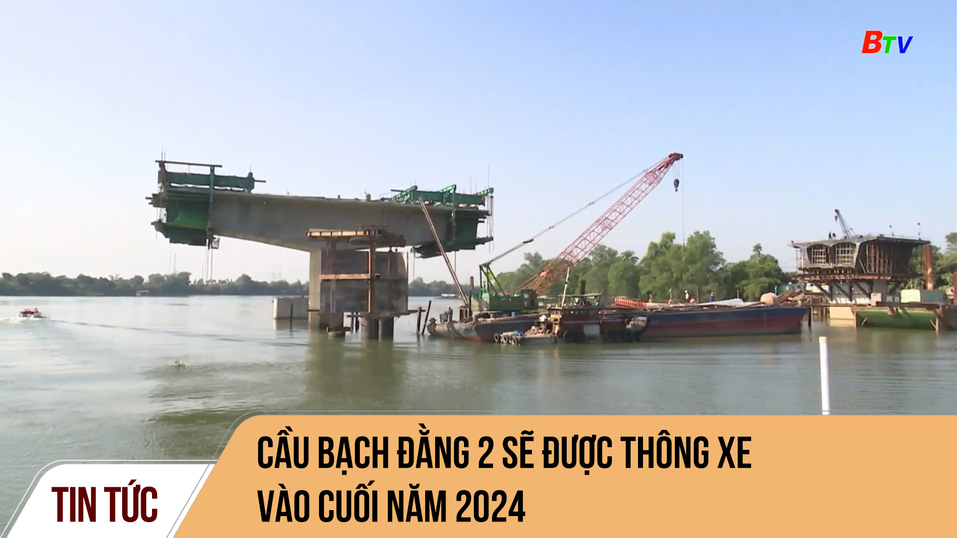 Cầu Bạch Đằng 2 sẽ được thông xe vào cuối năm 2024