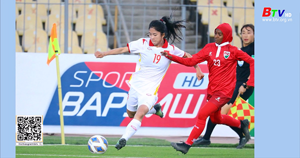 Vòng loại Asian Cup 2022 - Đội tuyển nữ Việt Nam ghi 16 bàn vào lưới Maldives