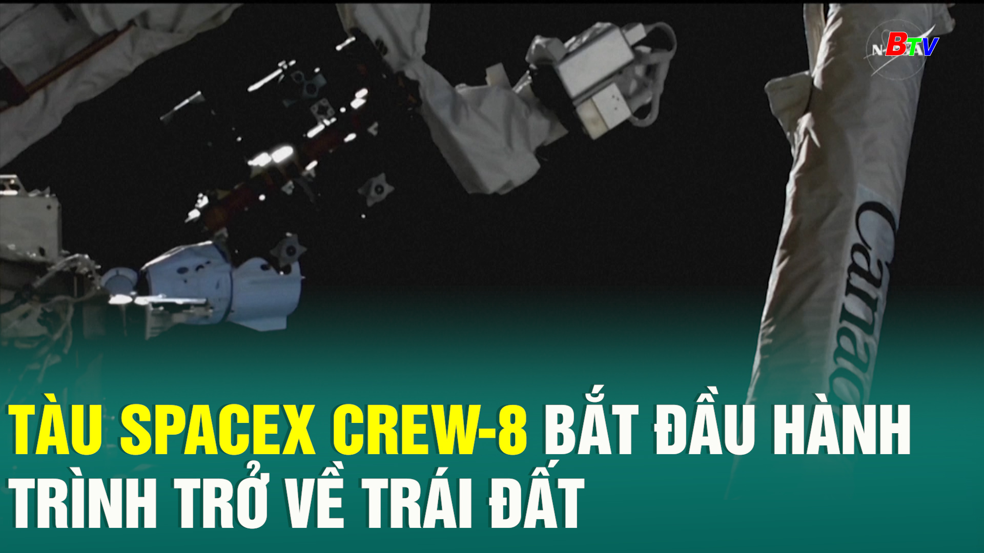 Tàu Spacex Crew-8 bắt đầu hành trình trở về Trái Đất