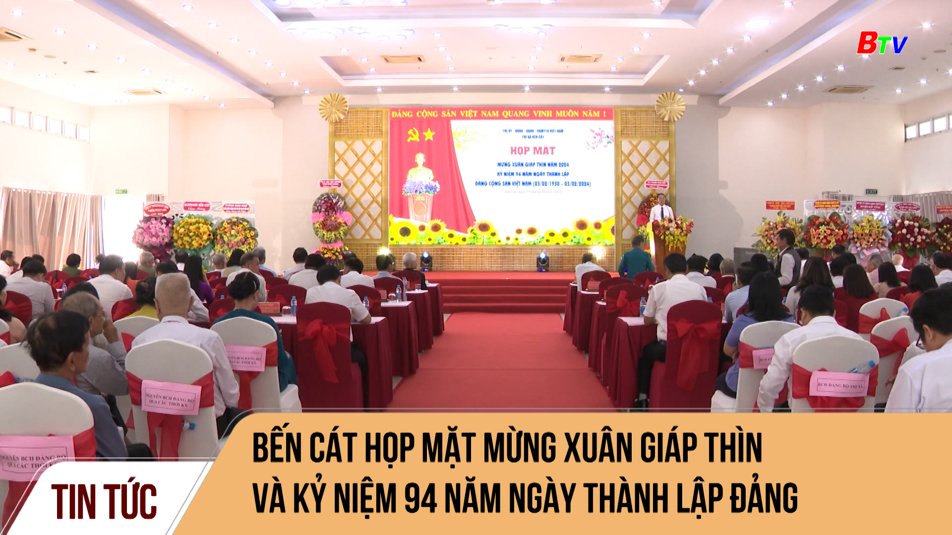 Bến Cát họp mặt mừng Xuân Giáp Thìn và kỷ niệm 94 năm ngày thành lập Đảng