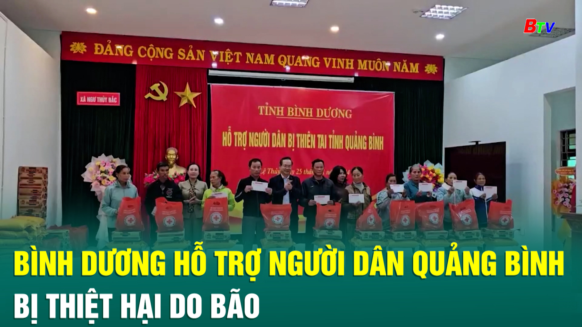 Bình Dương hỗ trợ người dân Quảng Bình bị thiệt hại do bão