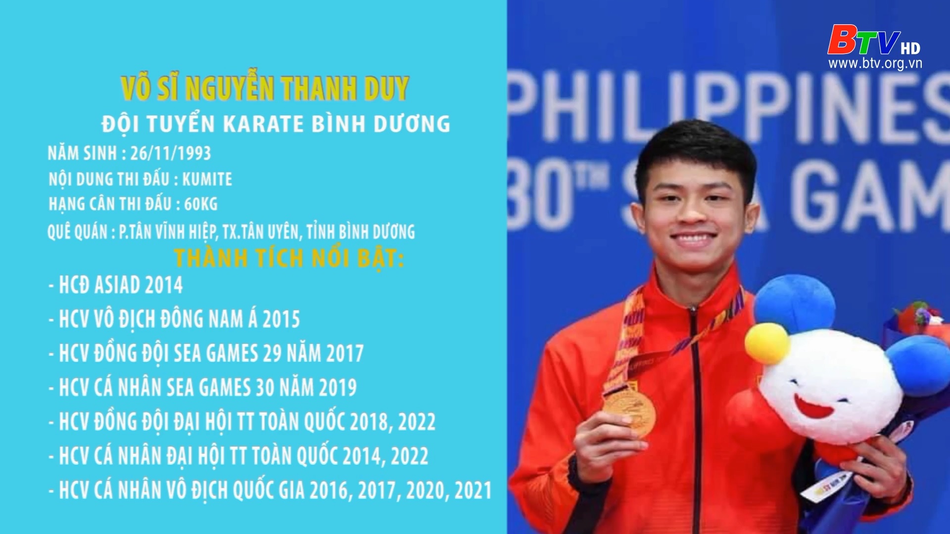 Võ sĩ Nguyễn Thanh Duy – Đội tuyển Karate  Bình Dương