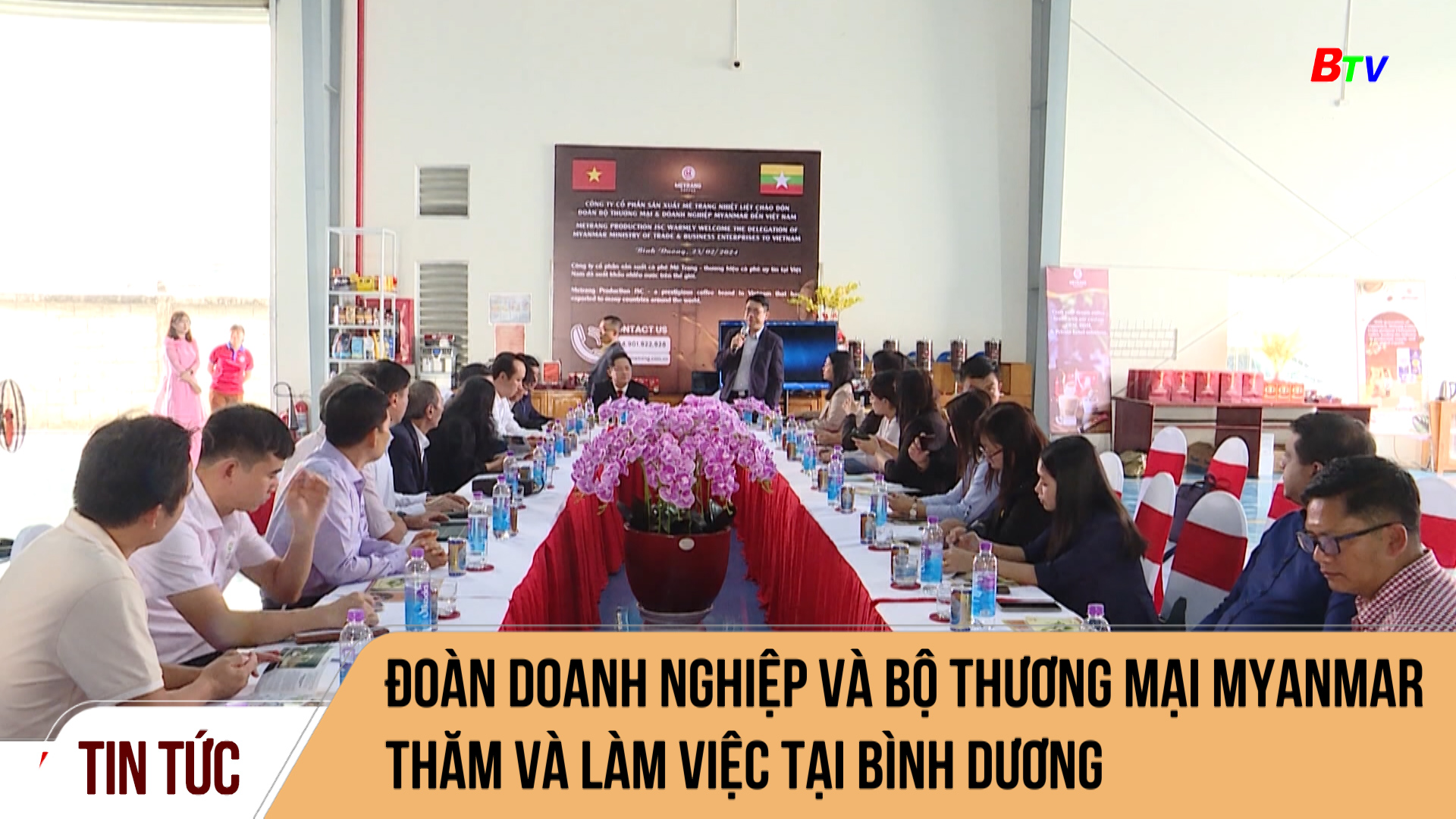 Đoàn doanh nghiệp và Bộ thương mại Myanmar thăm và làm việc tại Bình Dương