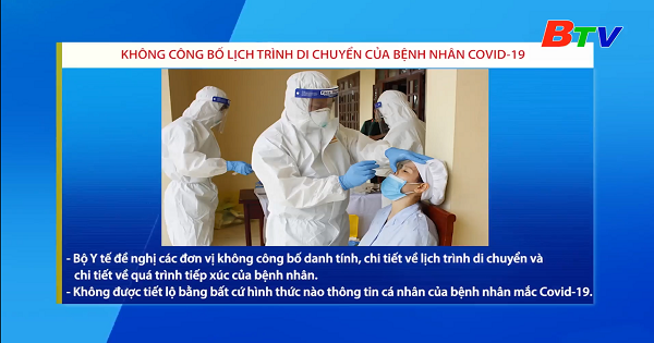 Không công bố lịch trình của bệnh nhân COVID-19