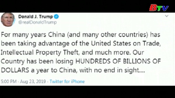 Tổng thống Mỹ công bố biện pháp thuế quan đáp trả Trung Quốc