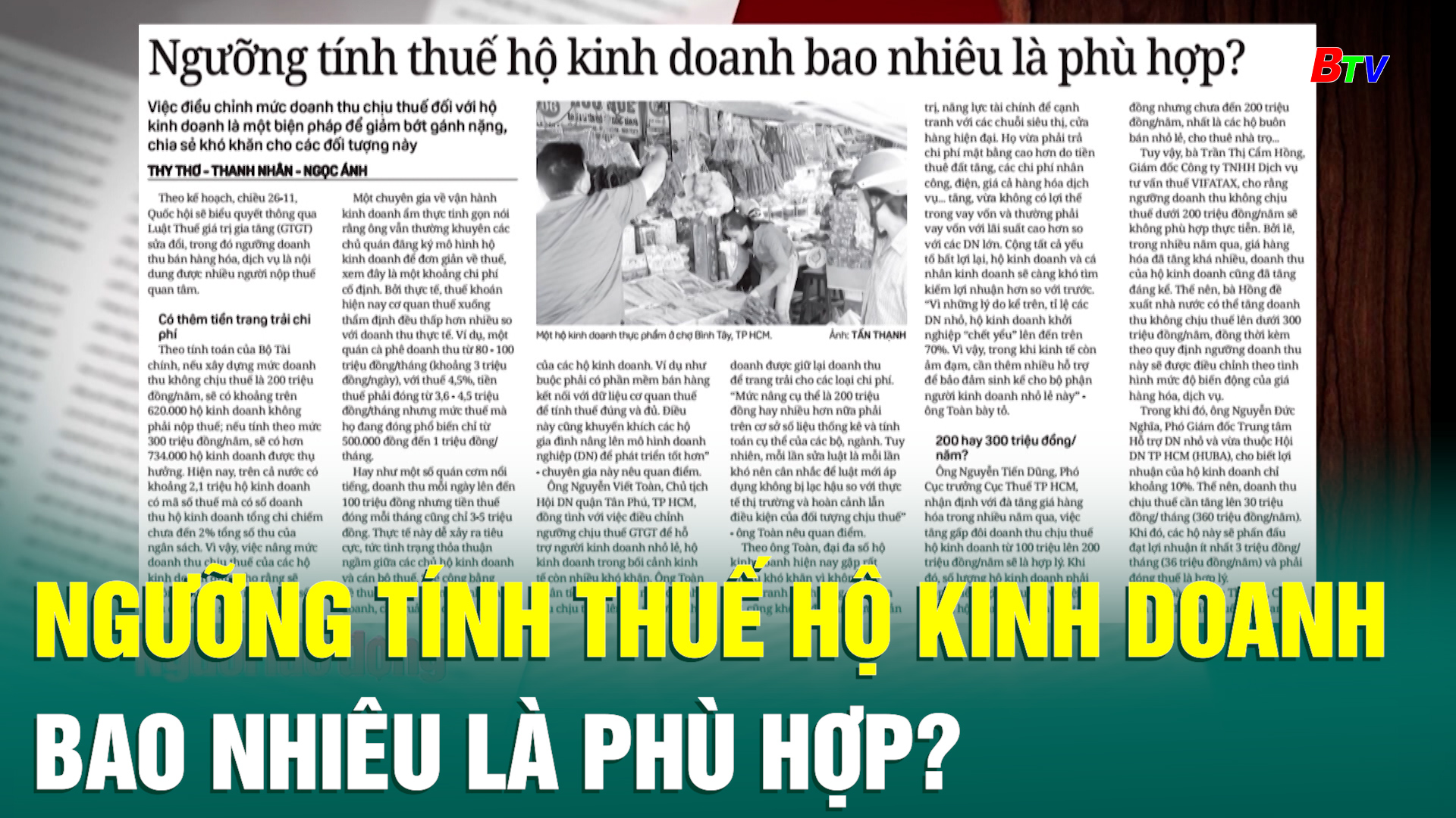 Ngưỡng tính thuế hộ kinh doanh bao nhiêu là phù hợp?