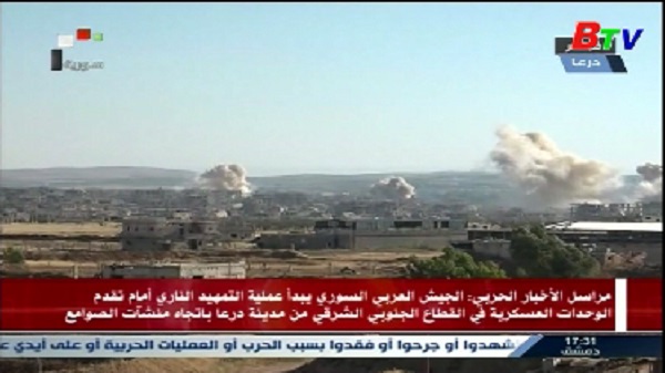 Quân đội Syria bắt đầu không kích lực lượng nổi dậy tại Deraa