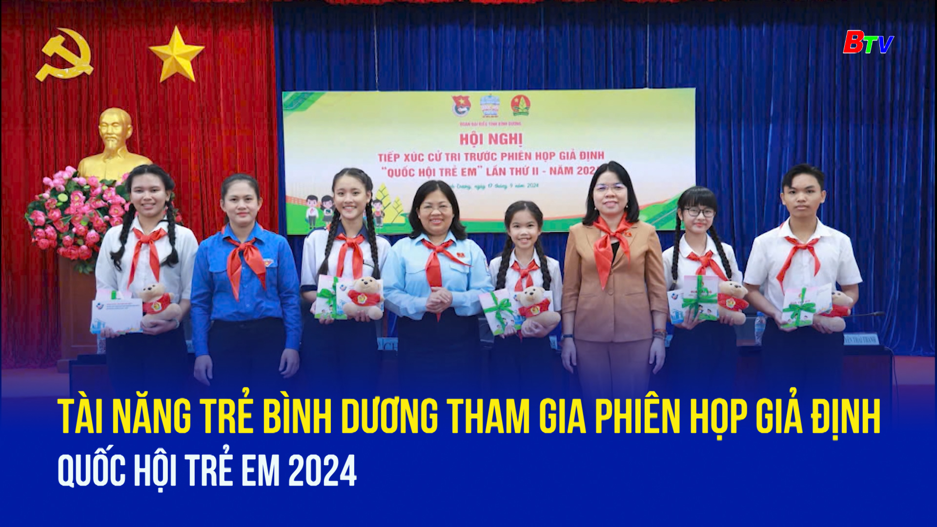 Tài năng trẻ Bình Dương tham gia phiên họp giả định Quốc hội trẻ em 2024