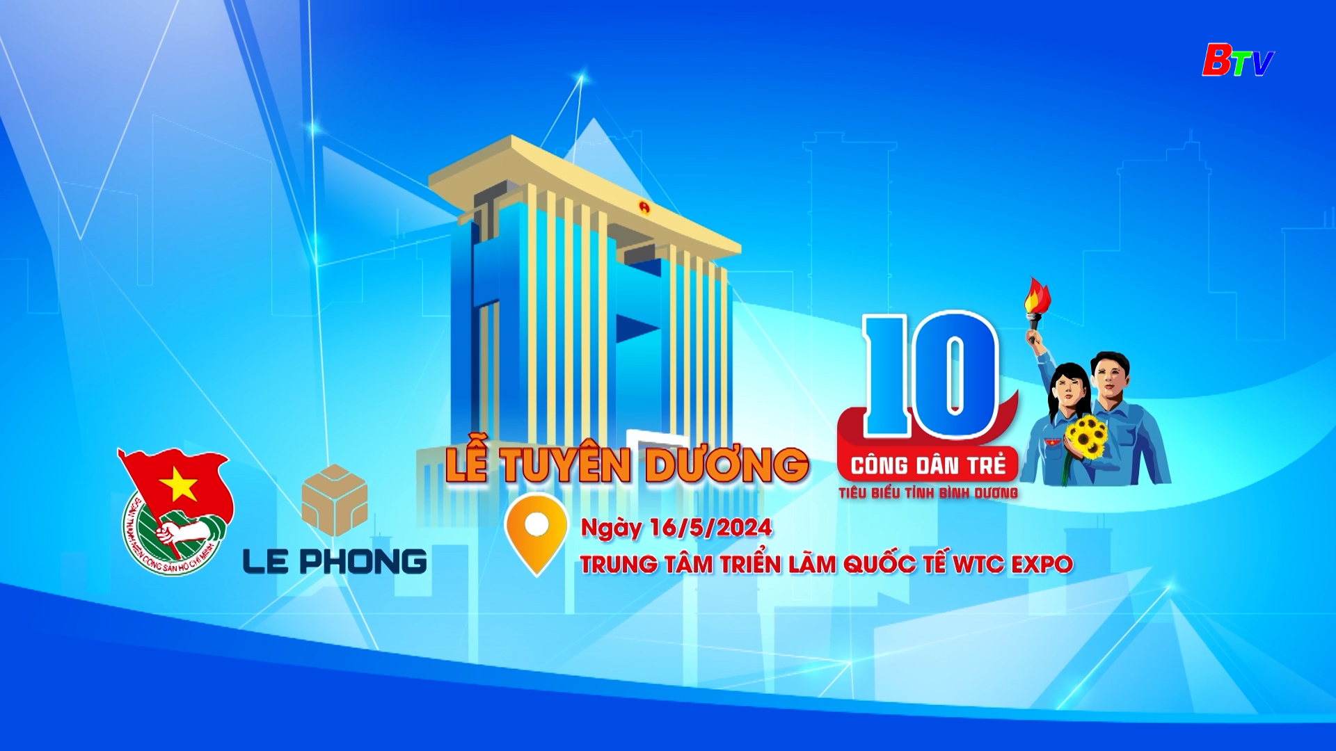 Lễ Tuyên dương Công dân trẻ tiêu biểu tỉnh Bình Dương năm 2024