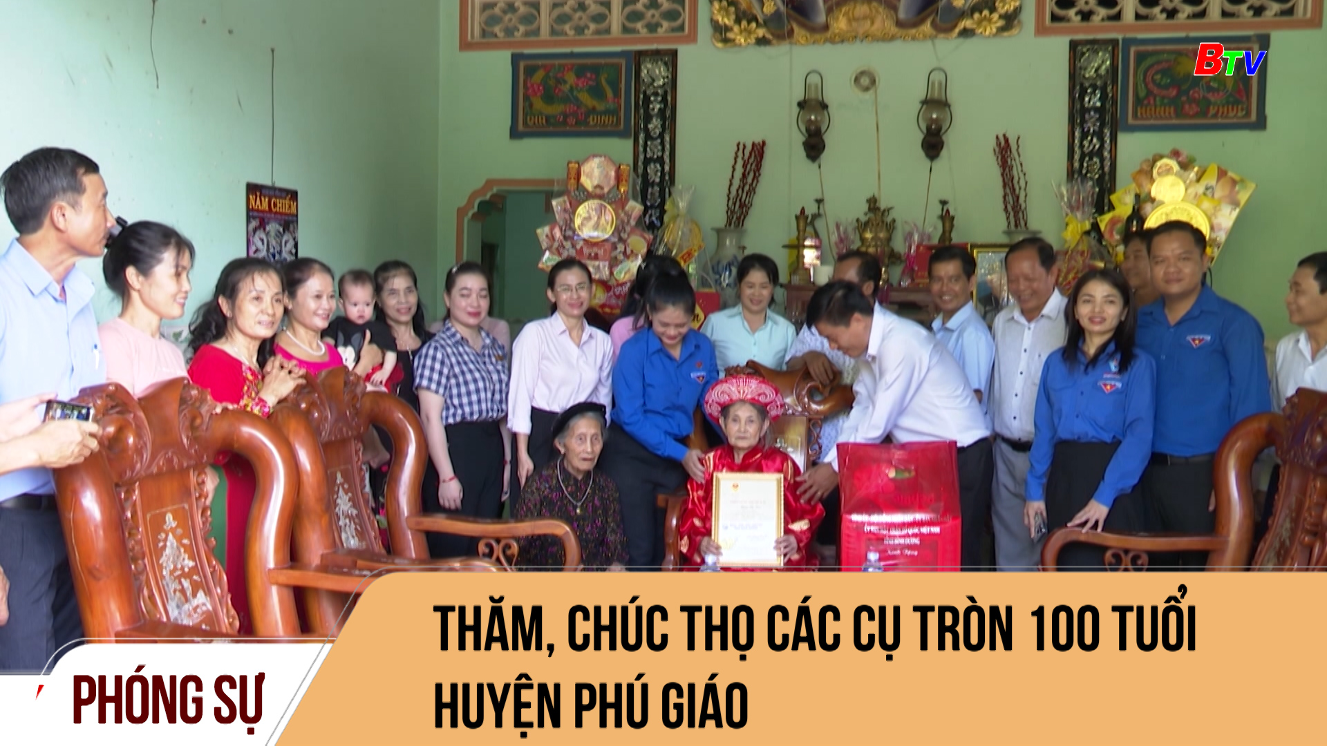 Thăm, chúc thọ các cụ tròn 100 tuổi huyện Phú Giáo