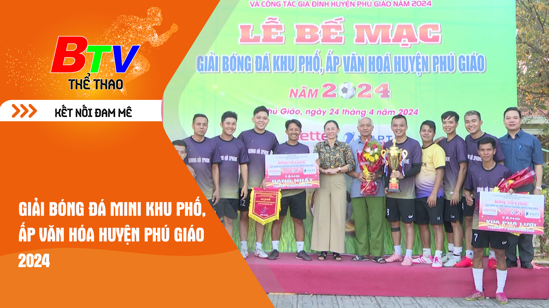 Giải bóng đá mini Khu phố, Ấp văn hóa huyện Phú Giáo 2024 | Tin Thể thao 24h