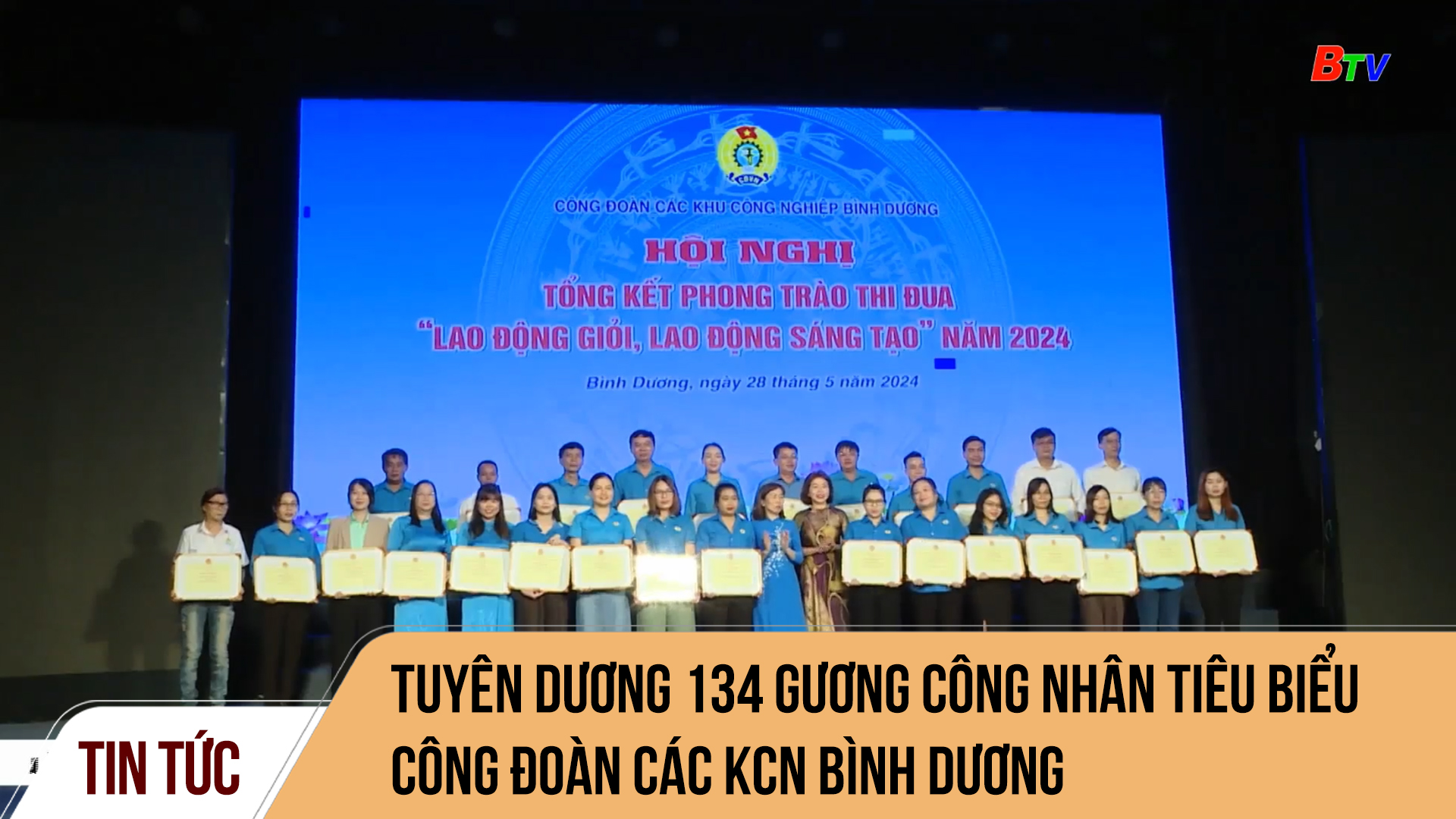 Tuyên dương 134 gương công nhân tiêu biểu Công đoàn các KCN Bình Dương