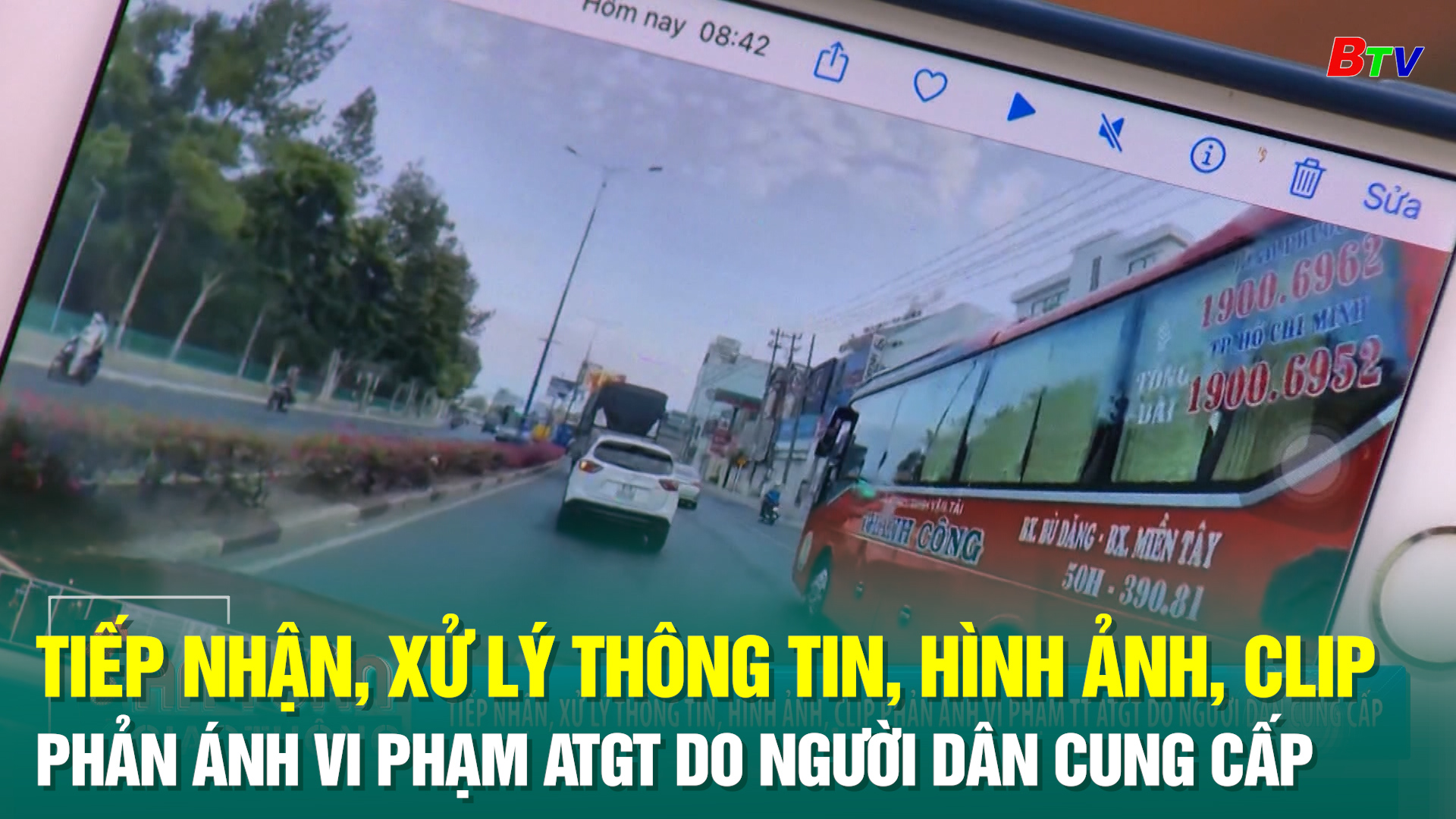 Tiếp nhận, xử lý thông tin, hình ảnh, clip phản ánh vi phạm an toàn giao thông do người dân cung cấp