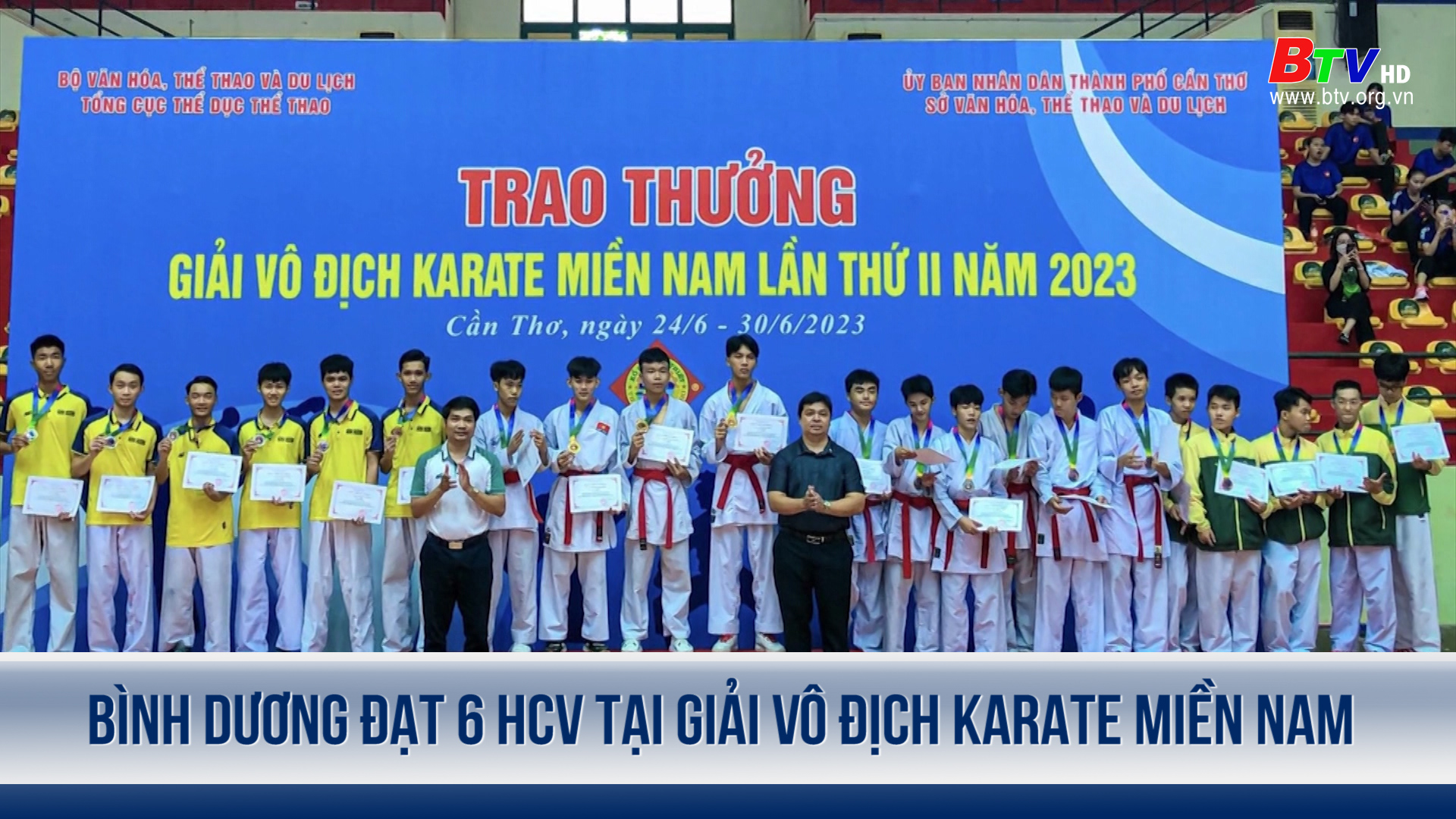 Bình Dương đạt 6 huy chương vàng tại giải vô địch Karate miền Nam