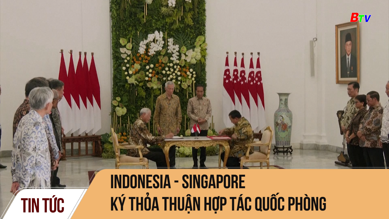 Indonesia - Singapore ký thỏa thuận hợp tác quốc phòng 
