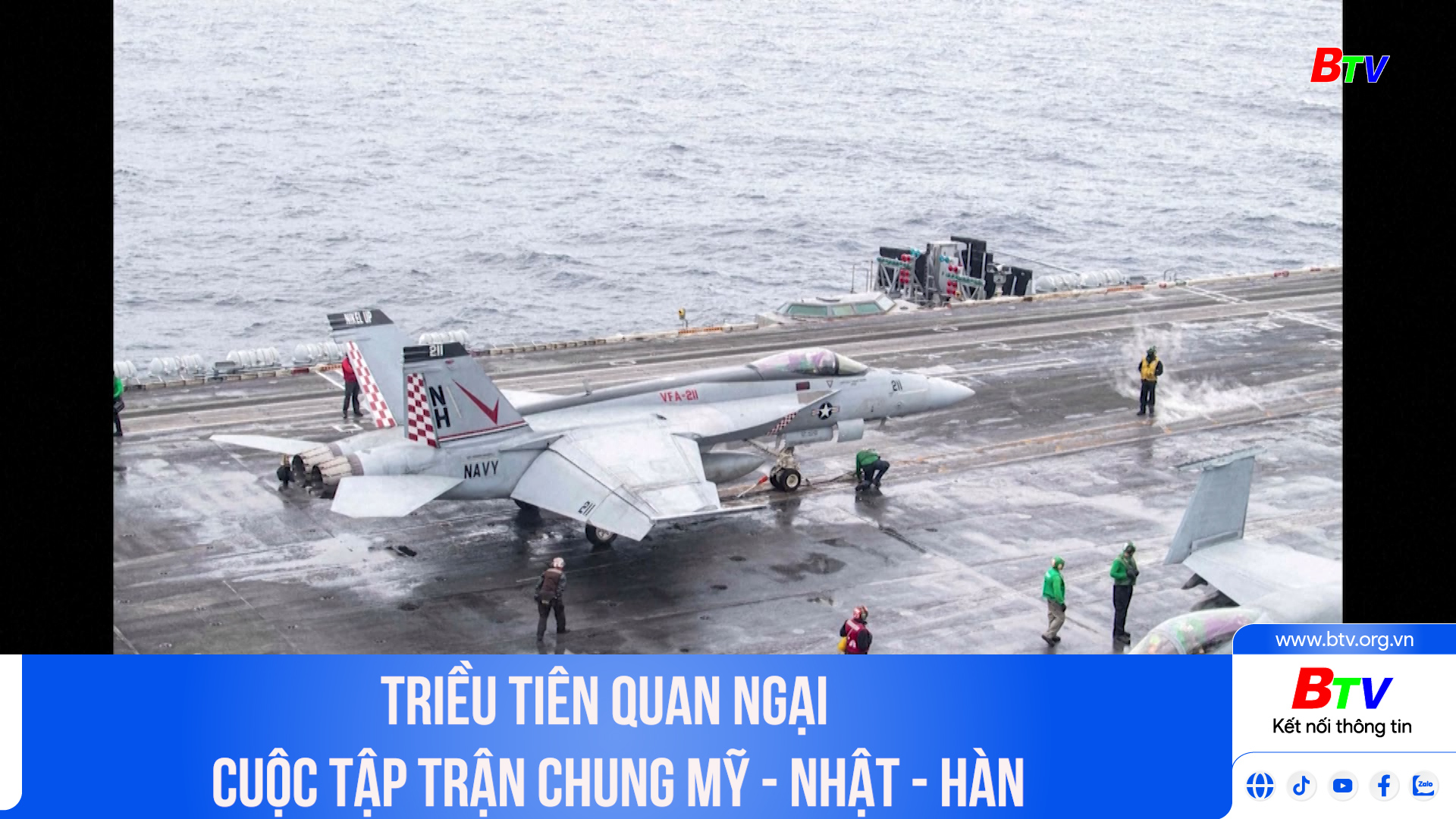 Triều Tiên quan ngại cuộc tập trận chung Mỹ - Nhật - Hàn