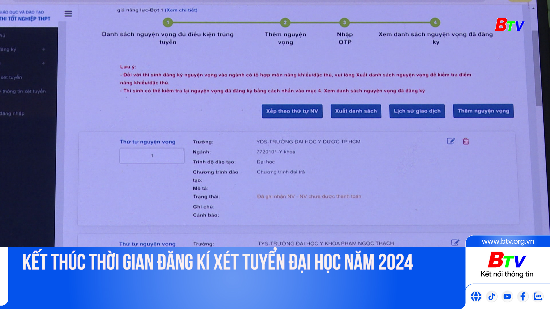 Kết thúc thời gian đăng kí xét tuyển đại học năm 2024