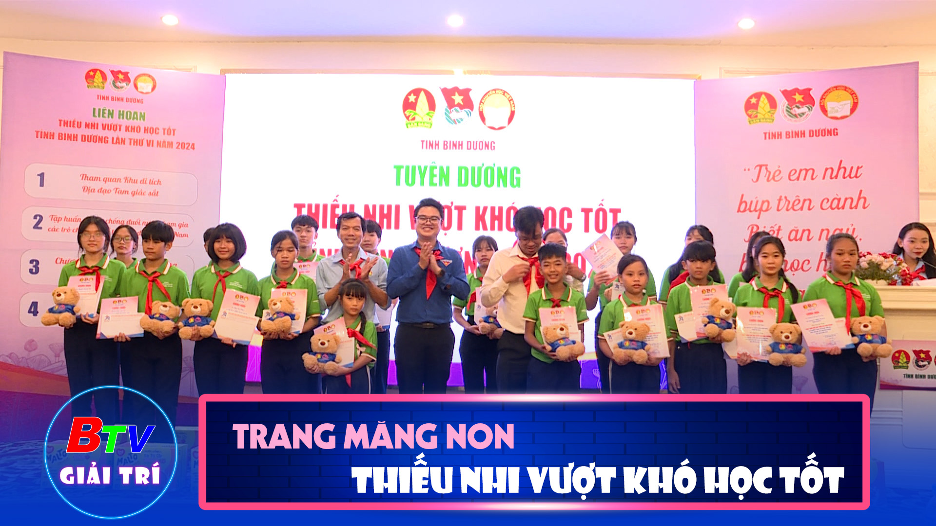 Tuyên dương thiếu nhi vượt khó học tốt tỉnh Bình Dương năm 2024