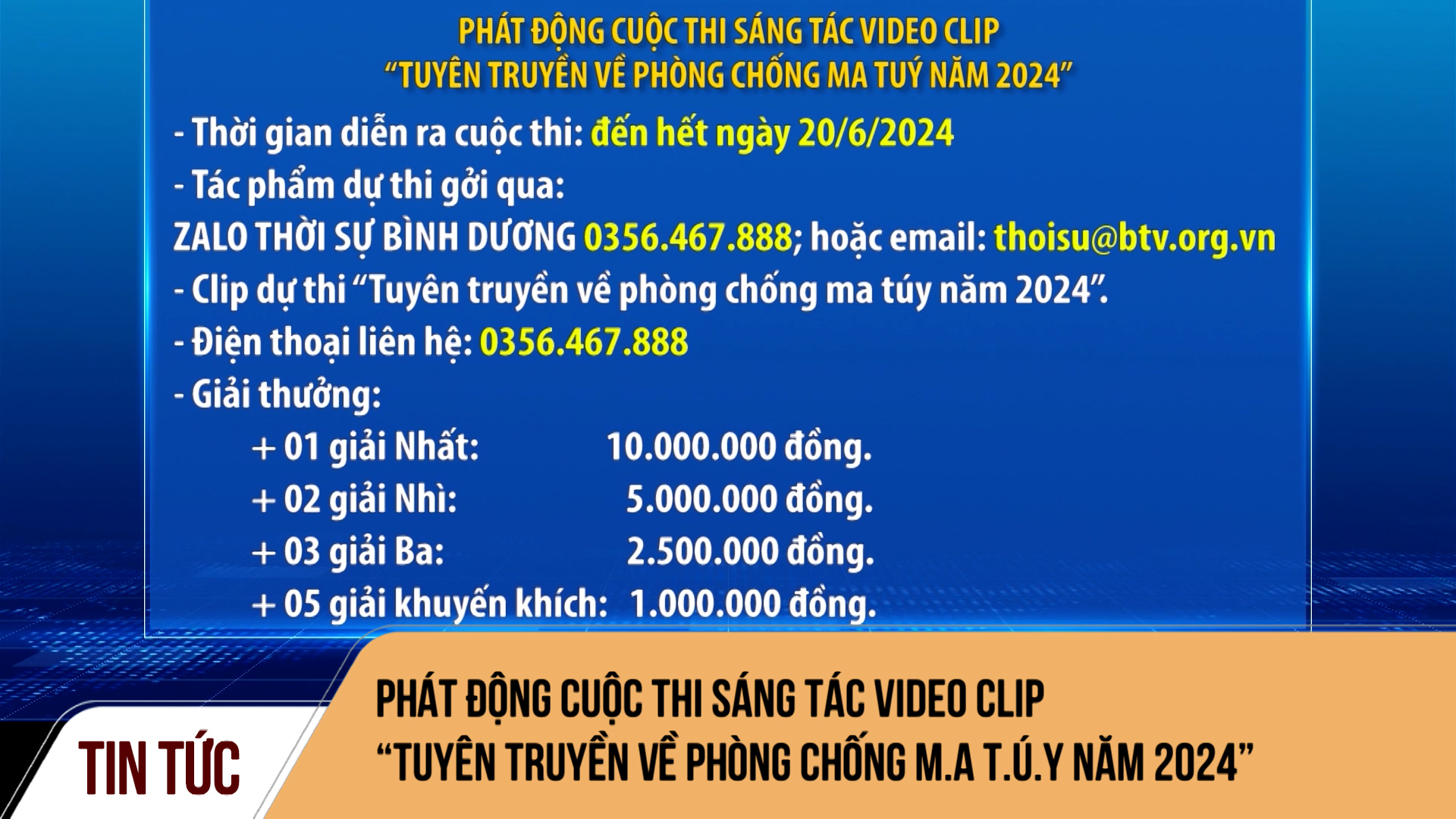 Phát động cuộc thi sáng tác video clip “tuyên truyền về phòng chống m.a t.ú.y năm 2024”